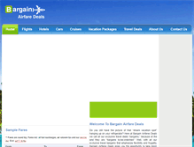 Tablet Screenshot of bargainairfaredeals.com